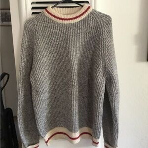 Vintage Great Northern Knit Sweater with Red and Cream Accents